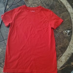 5/25 cat & Jack cotton poly blend red short sleeve shirt M 8/10